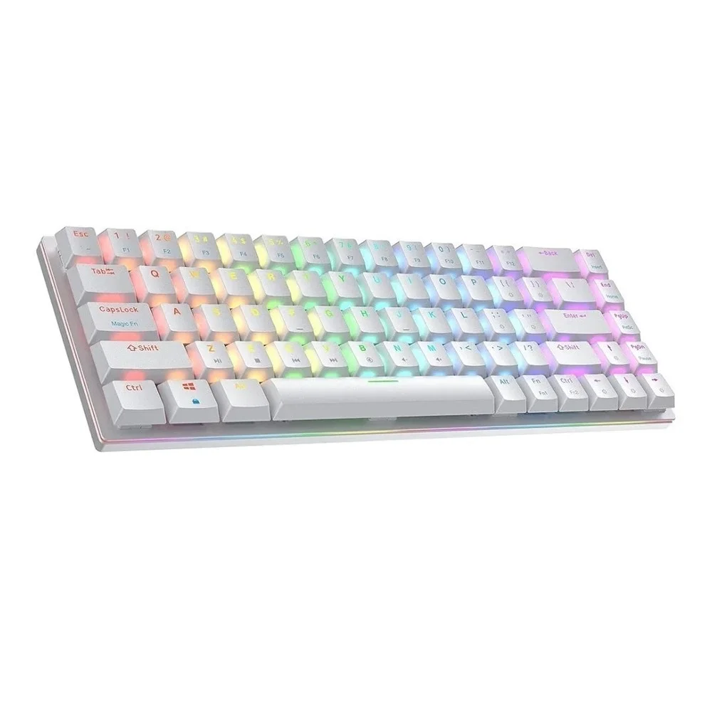 Ranked G65 Guardian 65% White | Full Aluminum Frame | Ultra Slim | Blue Switches